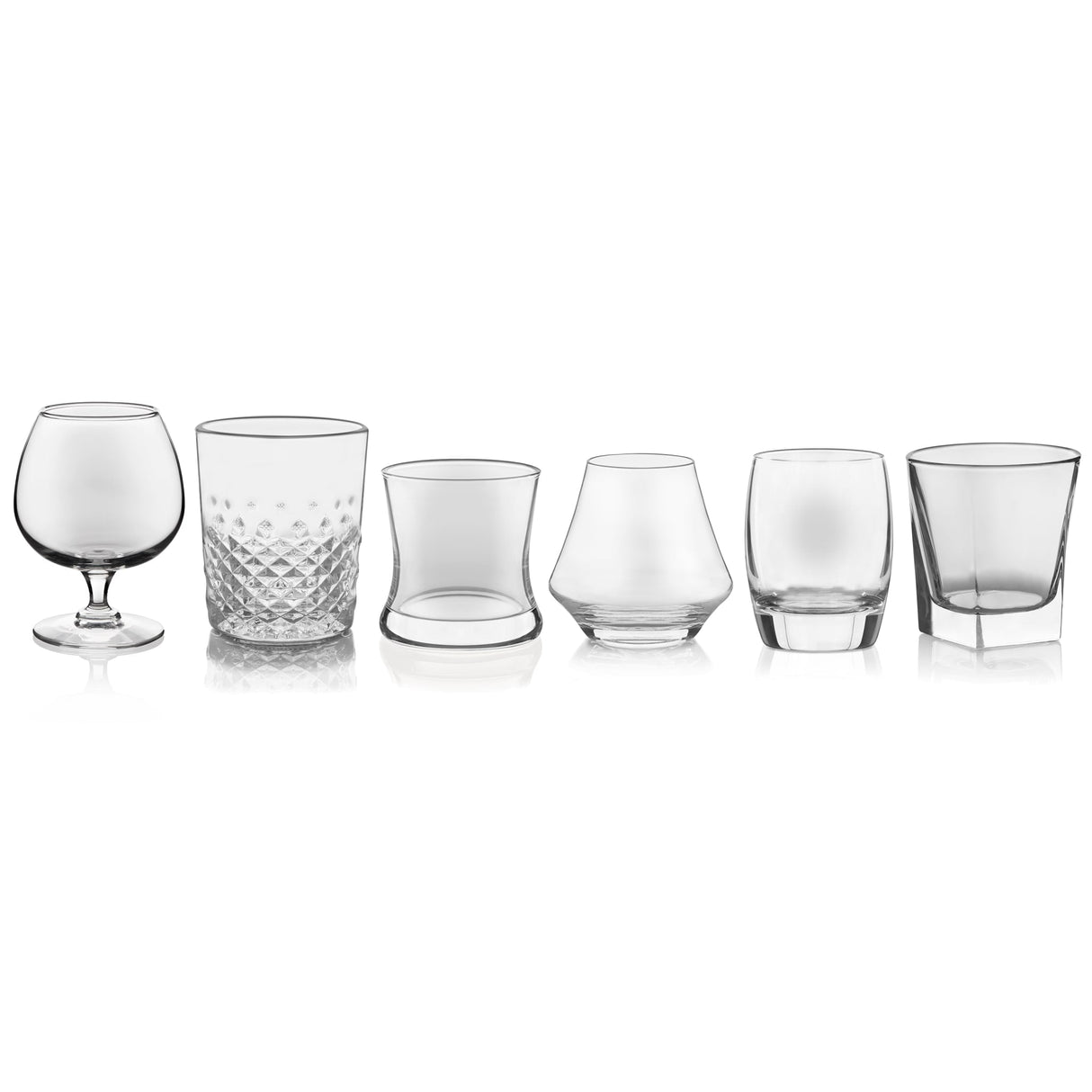 Craft Spirits Assorted Drinkware Glasses, Set of 6