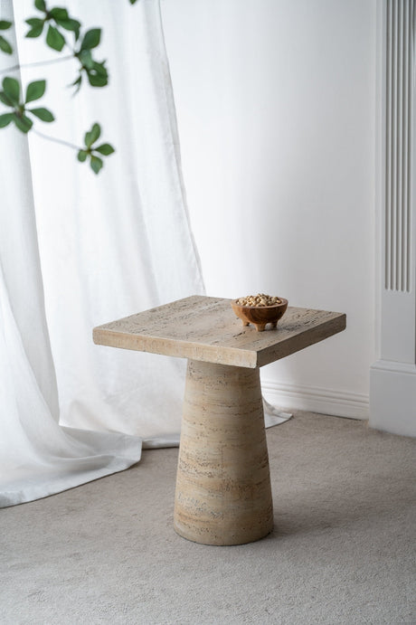 Cream Square Side Table