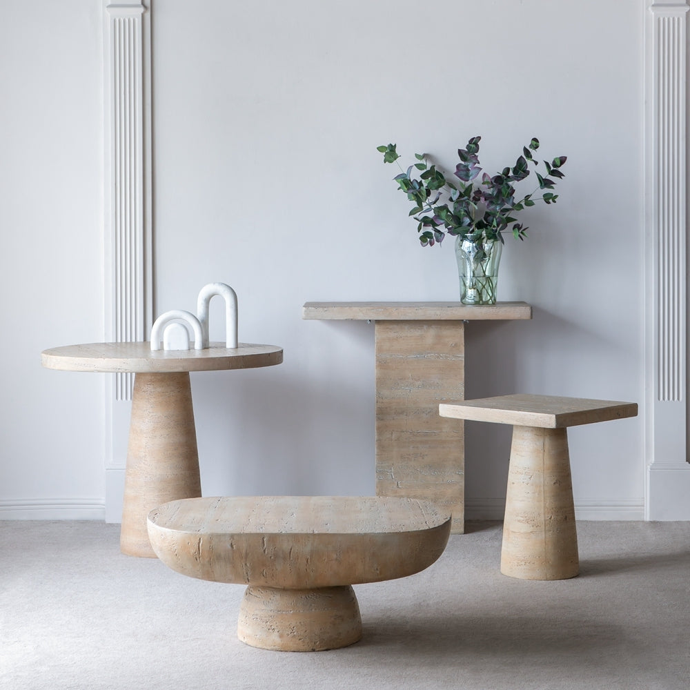 Cream Square Side Table
