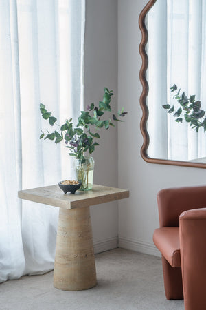 Cream Square Side Table
