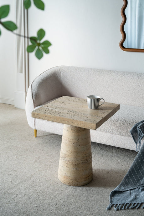 Cream Square Side Table