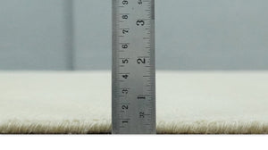 Custom Made Beige Modern Solid Hand knotted wool Area Rug