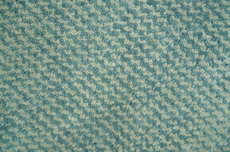Custom Made Blue and Beige Stripes Design Contemporary Hand Knotted wool Area Rug
