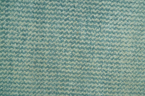 Custom Made Blue and Beige Stripes Design Contemporary Hand Knotted wool Area Rug