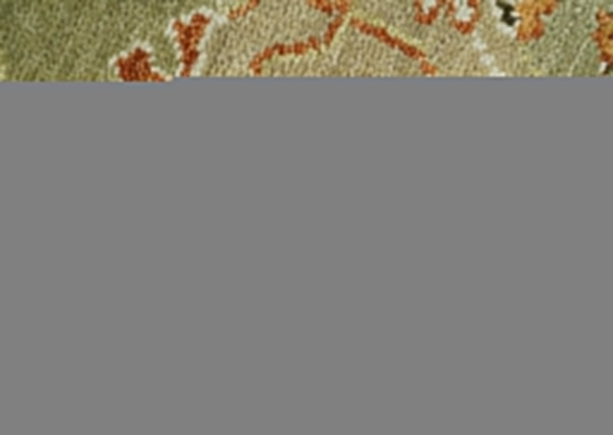 Custom Made Hand Knotted Olive and beige Traditional Vintage Style Antique Wool Rug
