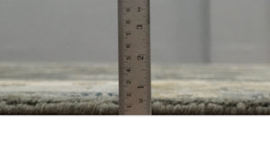 Custom Made Living Room Rug Hand Knotted Dark Gray and Beige Traditional Wool Rug