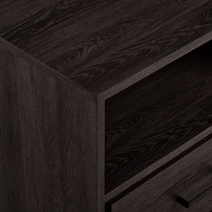 Danae Modern Wood and Metal L-Leg Nightstand