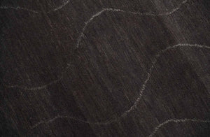 Dark Brown and Ivory Modern Stripes Pattern Hand knotted 5x7 wool and Art Silk Area Rug