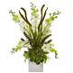 Delphinium and Succulent Arrangement