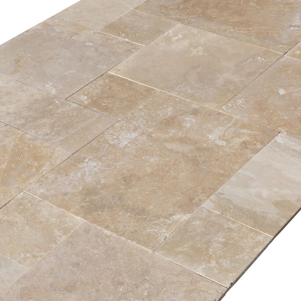 Denizli Beige Travertine Tile Antique Pattern - Livfloors Collection