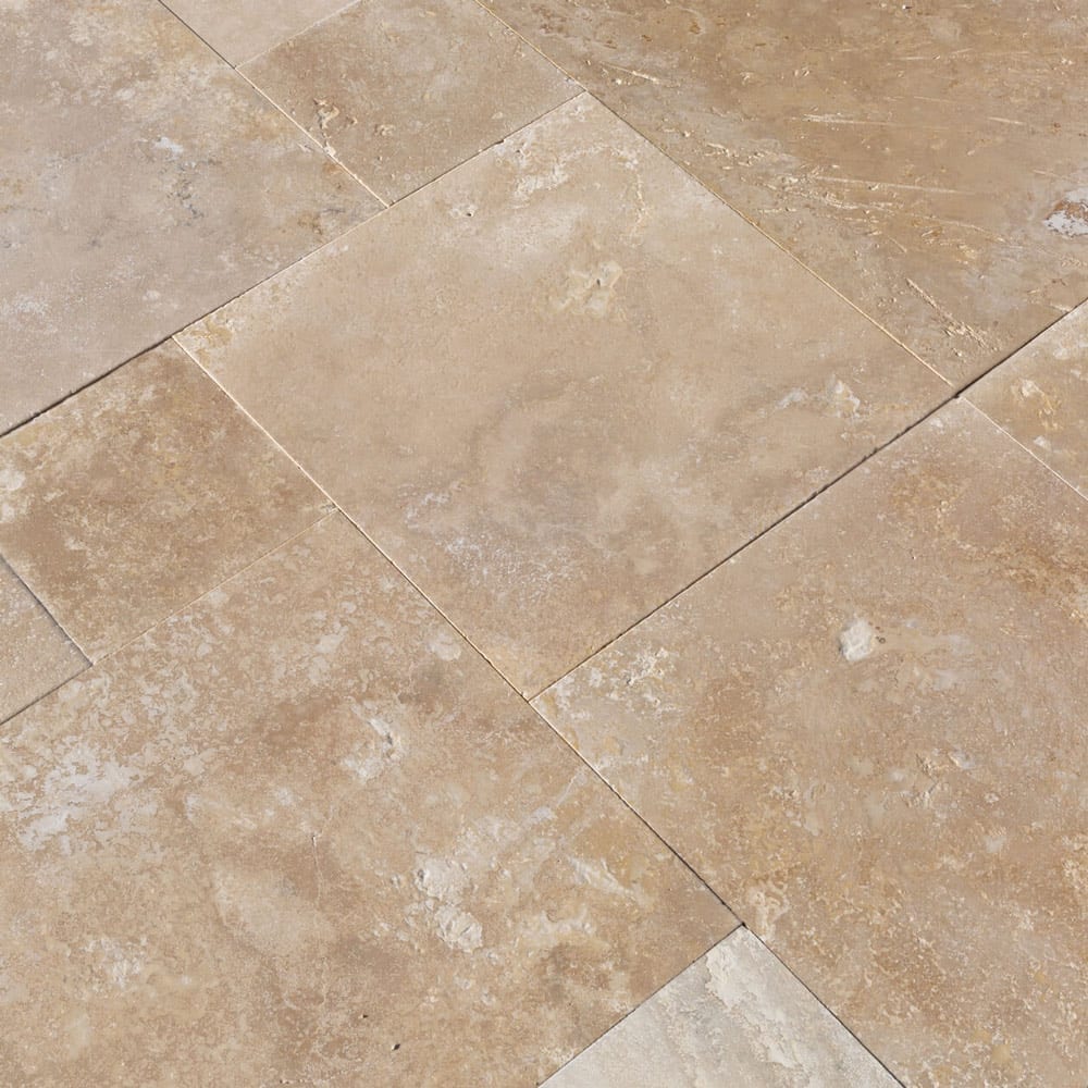 Denizli Beige Travertine Tile Antique Pattern - Livfloors Collection
