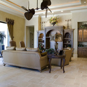 Denizli Beige Travertine Tile Antique Pattern - Livfloors Collection
