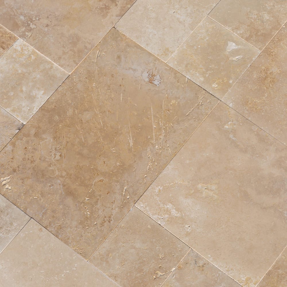 Denizli Beige Travertine Tile Antique Pattern - Livfloors Collection