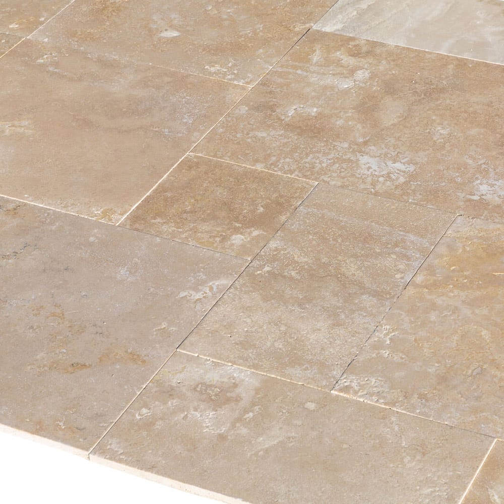 Denizli Beige Travertine Tile Antique Pattern - Livfloors Collection