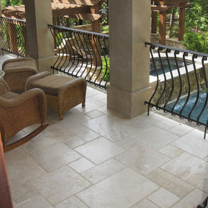 Denizli Beige Travertine Tile Antique Pattern - Livfloors Collection