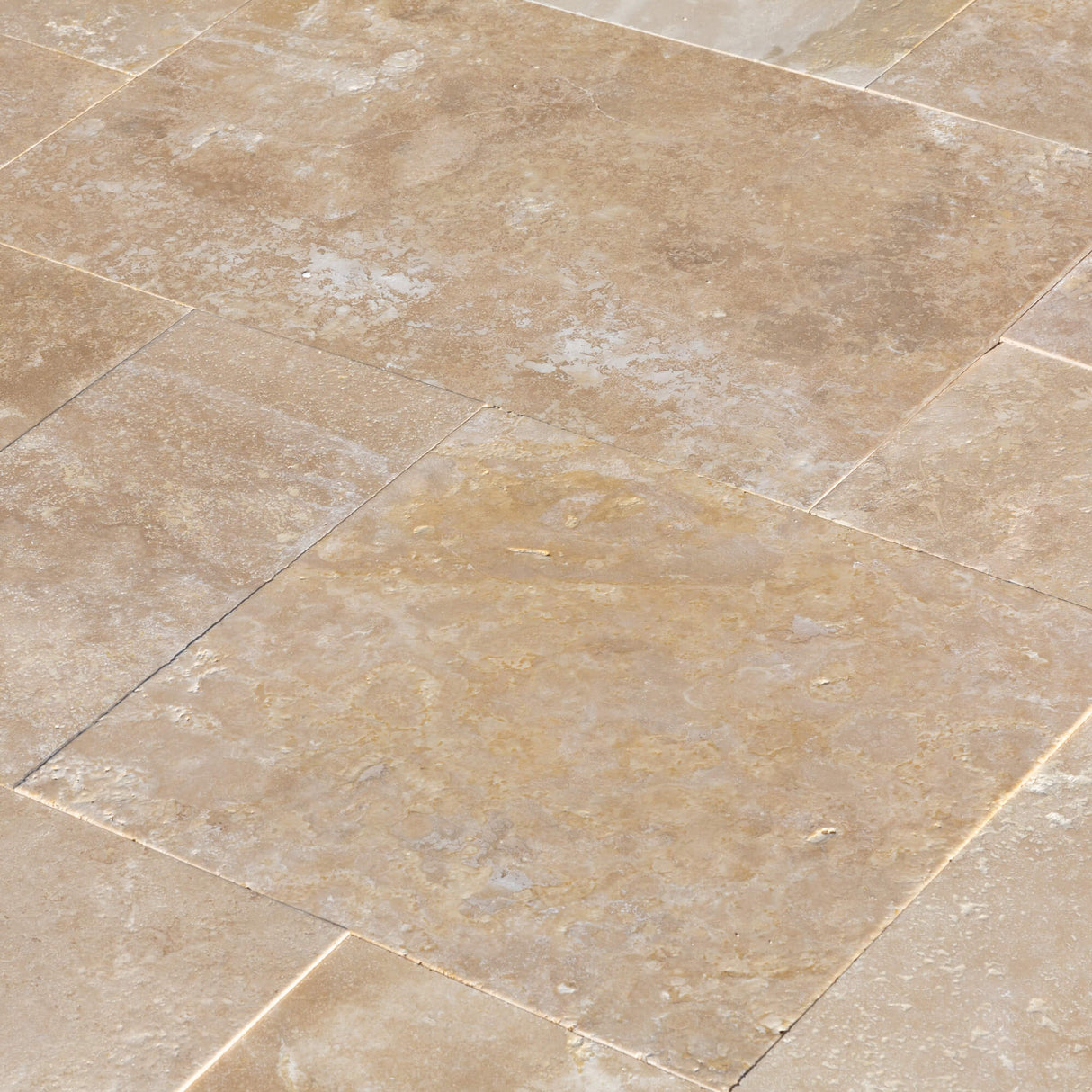 Denizli Beige Travertine Tile Antique Pattern - Livfloors Collection