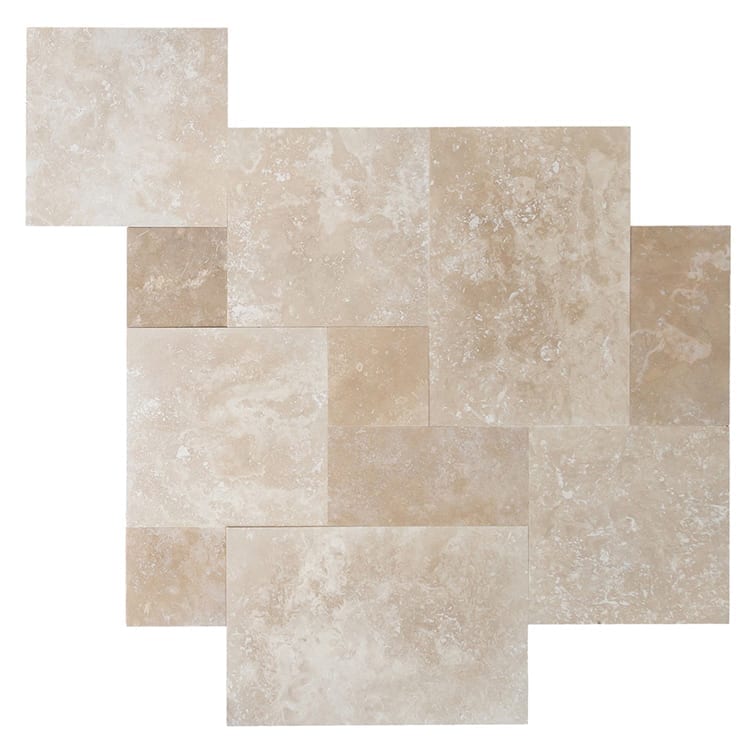 Denizli Beige Travertine Tile Antique Pattern - Livfloors Collection