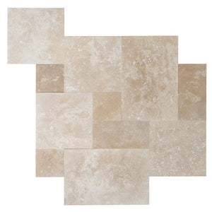 Denizli Beige Travertine Tile Antique Pattern - Livfloors Collection