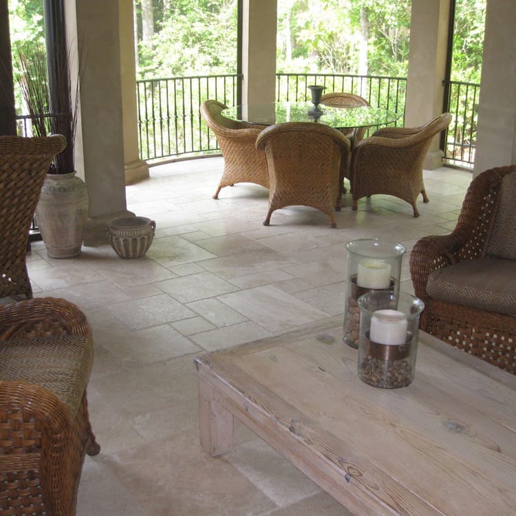 Denizli Beige Travertine Tile Antique Pattern - Livfloors Collection