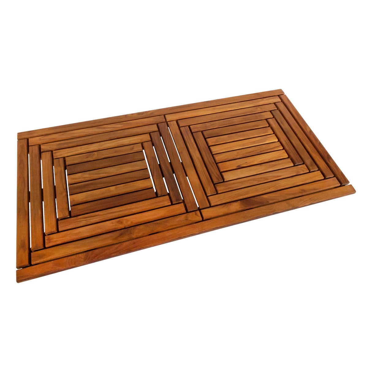 Denver Oiled Double Framed Teak Shower and Bath Mat 39" x 19"
