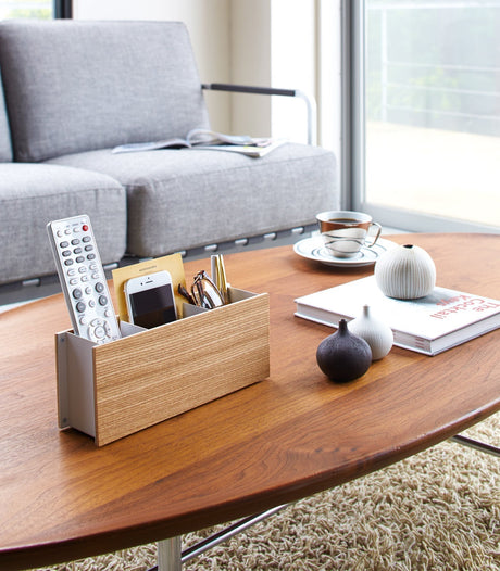 Desk Organizer - Two Sizes - Steel + Wood