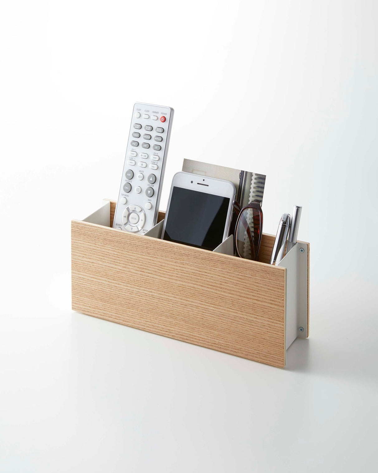 Desk Organizer - Two Sizes - Steel + Wood