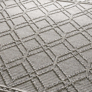 Diah Bone Textured Trellis Rug