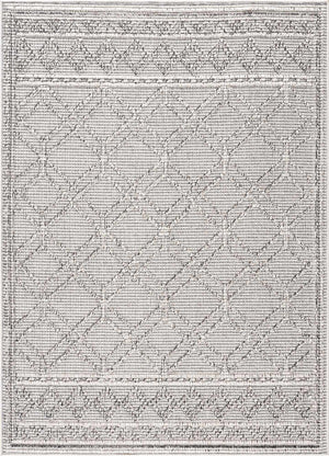 Diah Bone Textured Trellis Rug