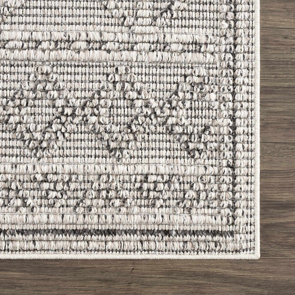 Diah Bone Textured Trellis Rug