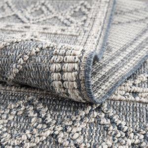 Diah Gray Blue & Bone Area Rug - Clearance