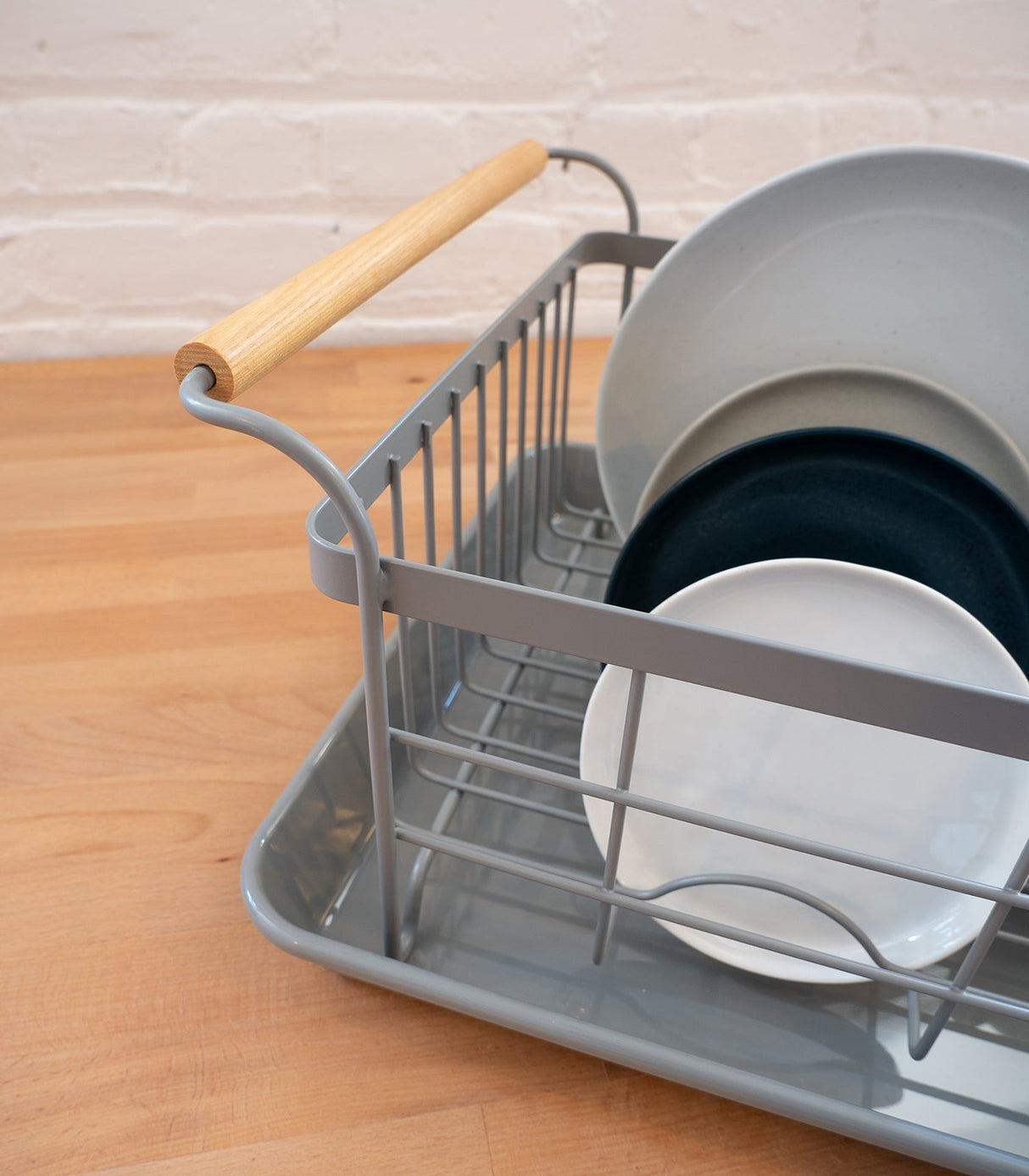 Dish Rack - Steel + Wood