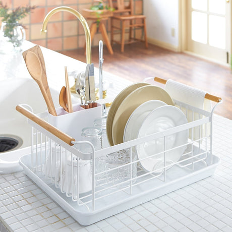 Dish Rack - Steel + Wood