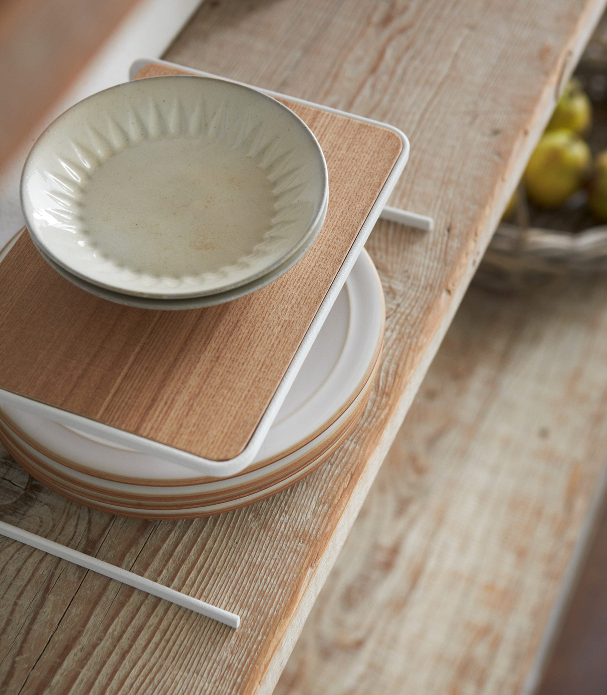 Dish Riser - Large - Steel + Wood