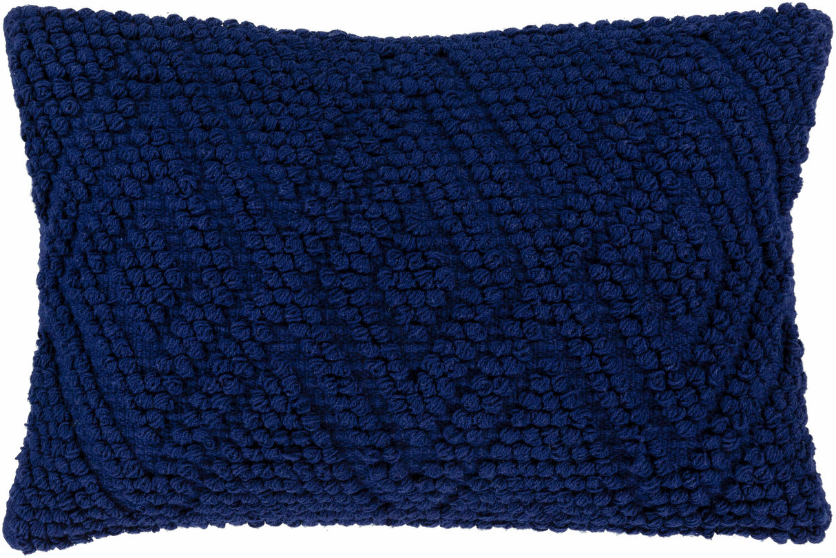 Dizney Navy Handwoven Lumbar Pillow