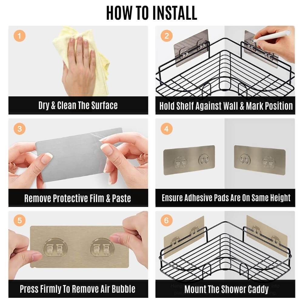 Drill Free Shower Shelf