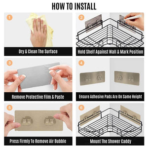 Drill Free Shower Shelf