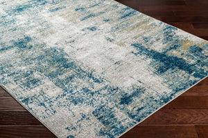 Duval Blue Abstract Area Rug
