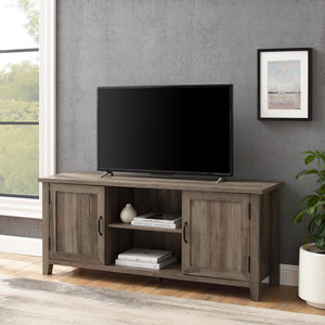 Ellis Modern Farmhouse Grooved 2-Door TV Stand