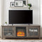 Elora Fireplace TV Console Stand with Glass Doors