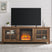 Elora Fireplace TV Console Stand with Glass Doors