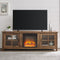 Elora Fireplace TV Console Stand with Glass Doors