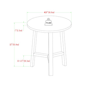 Emerson 20" Side Table, Set of 2