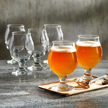 Entertaining Essentials Belgian Beer Glasses, 13 ounce, Set of 6