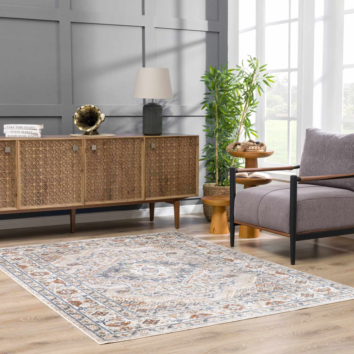 Erez Flat Pile Washable Rug