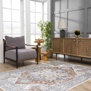 Erna Washable Distressed Rug