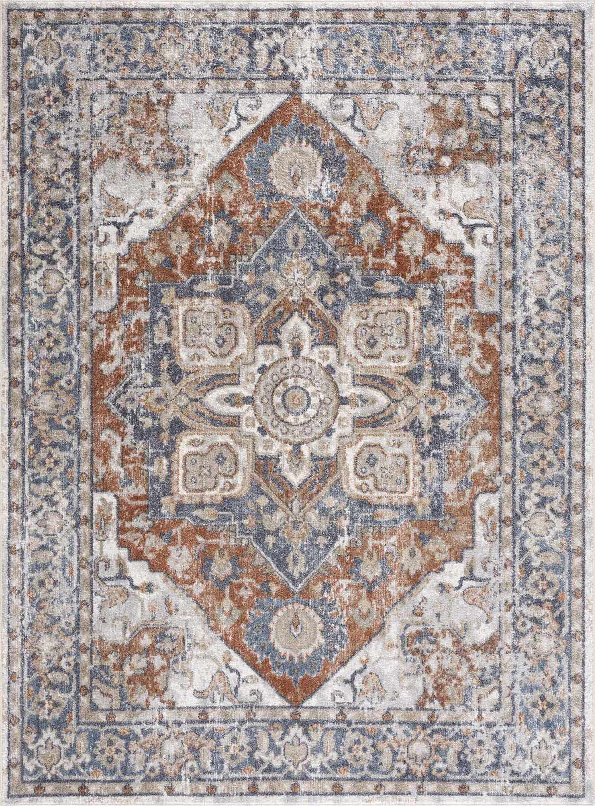 Erna Washable Distressed Rug