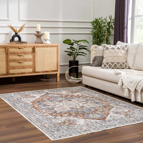 Erna Washable Distressed Rug