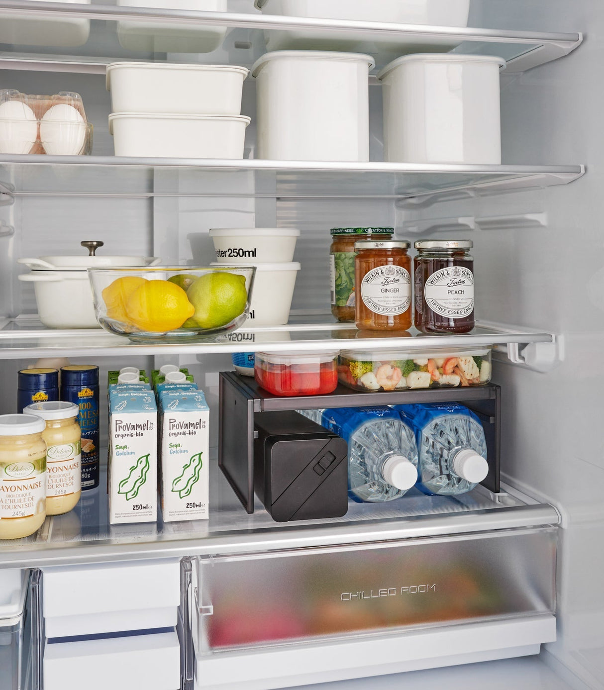 Expandable Refrigerator Riser Shelf