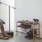 Expandable Shoe Rack (18" H) - Steel + Wood