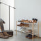 Expandable Shoe Rack (18" H) - Steel + Wood